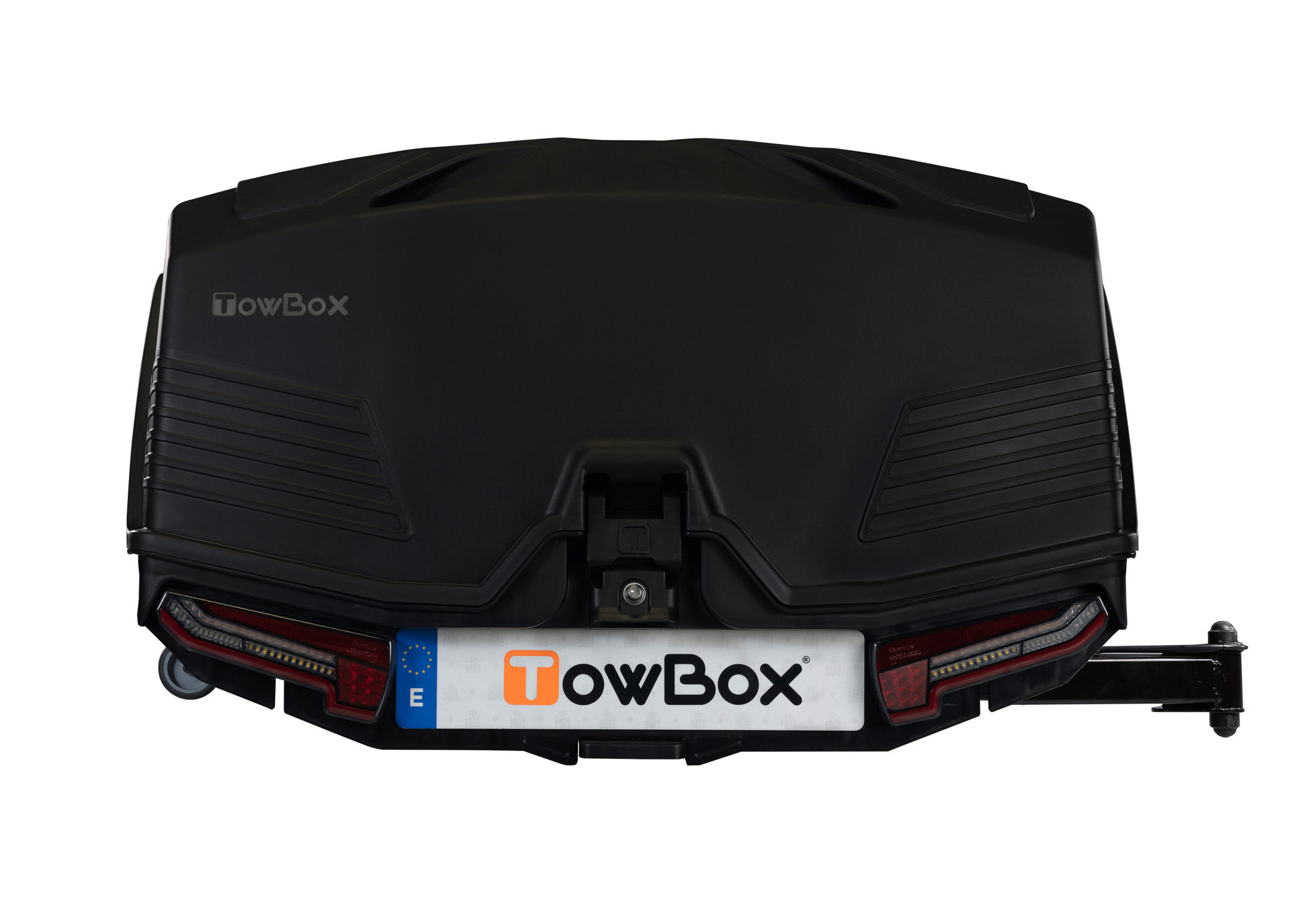 TowBox Camper (bastidor largo) instalado en una furgoneta, proporcionando 330 litros adicionales de capacidad de carga.