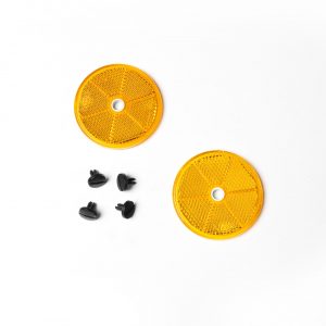 Juego de 2 catadióptricos ámbar para TowBox V1 y V2, diseñados para mejorar la visibilidad y la seguridad durante la conducción.