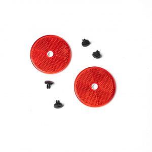 Juego de 2 catadióptricos rojos para TowBox V1 y V2, diseñados para aumentar la visibilidad y la seguridad durante la conducción.