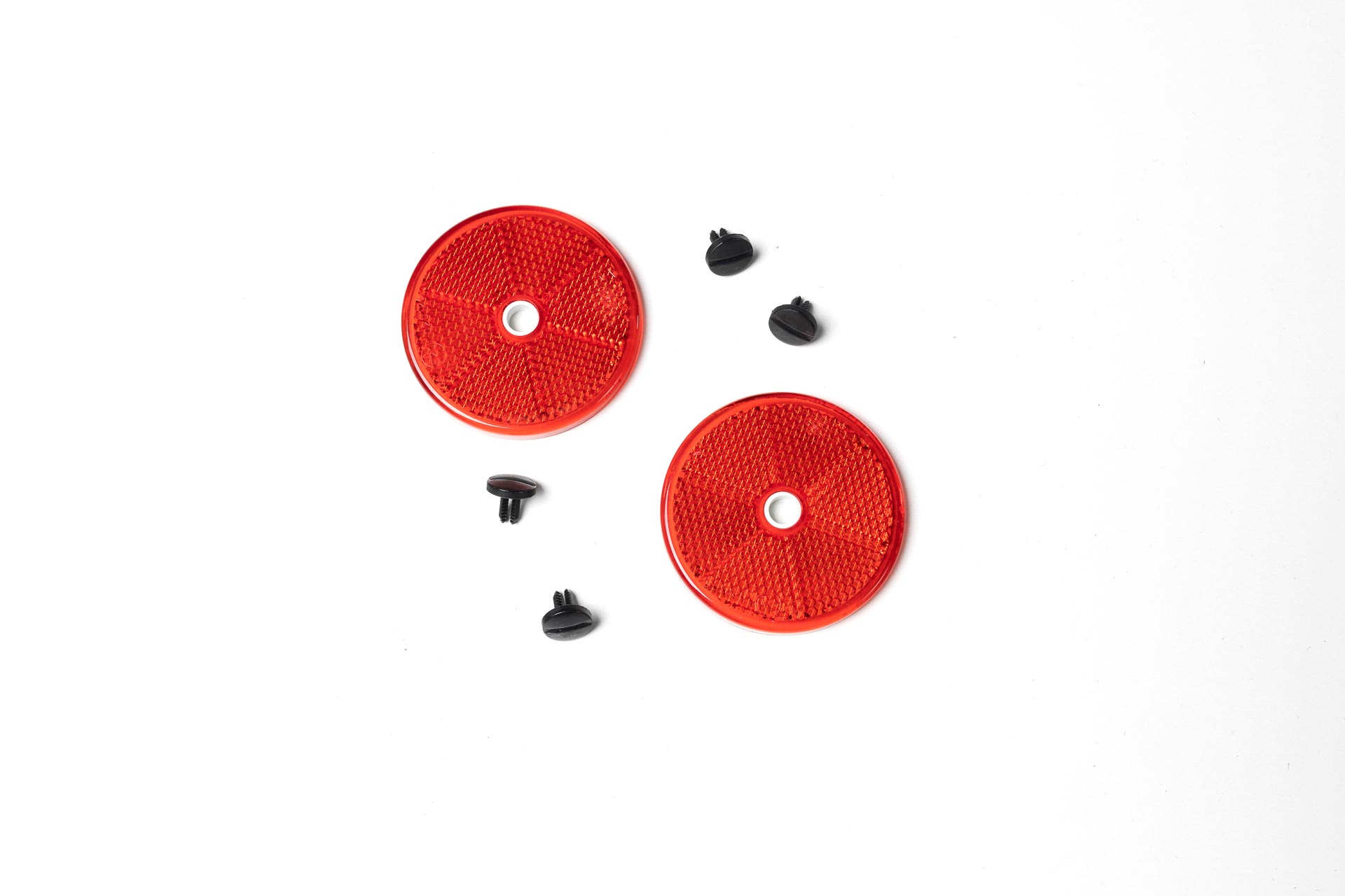 Juego de 2 catadióptricos rojos para TowBox V1 y V2, diseñados para aumentar la visibilidad y la seguridad durante la conducción.