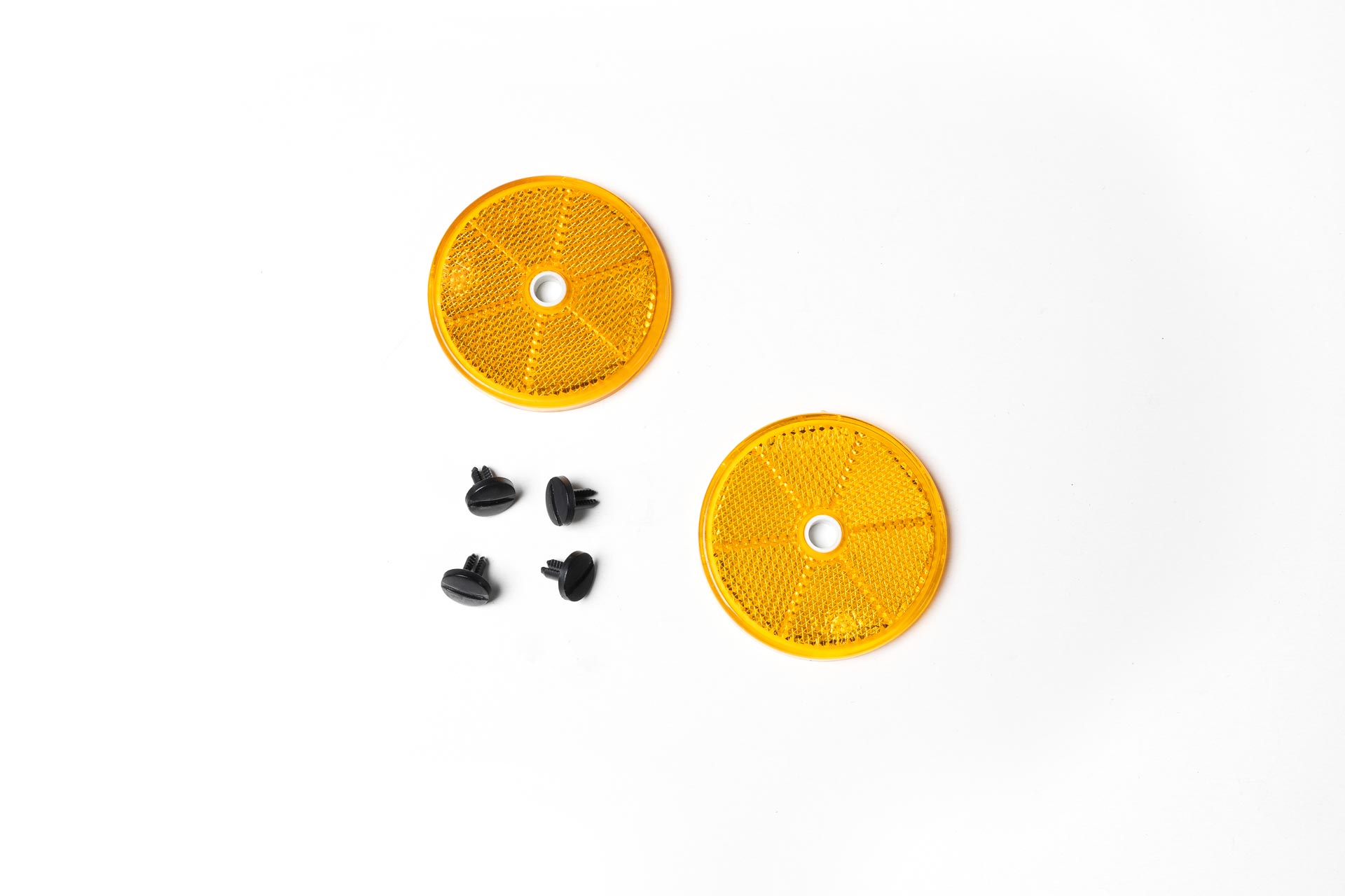 Juego de 2 catadióptricos ámbar para TowBox V1 y V2, diseñados para mejorar la visibilidad y la seguridad durante la conducción.