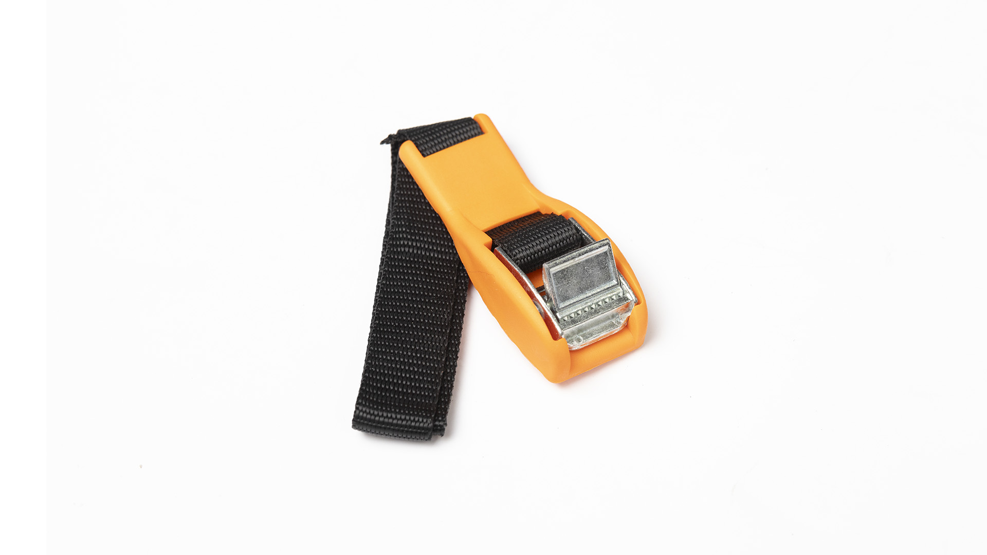 Correa de fijación de 450 mm para ruedas de bicicleta, compatible con el portabicicletas TowCar T4 e incluye pieza naranja de sujeción.