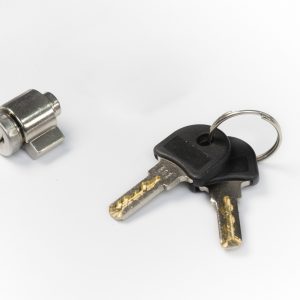 Juego de 1 bombín y 2 llaves para portabicicletas JustClick de 2 y 3 bicicletas, diseñado para el sistema de cierre del cabezal.