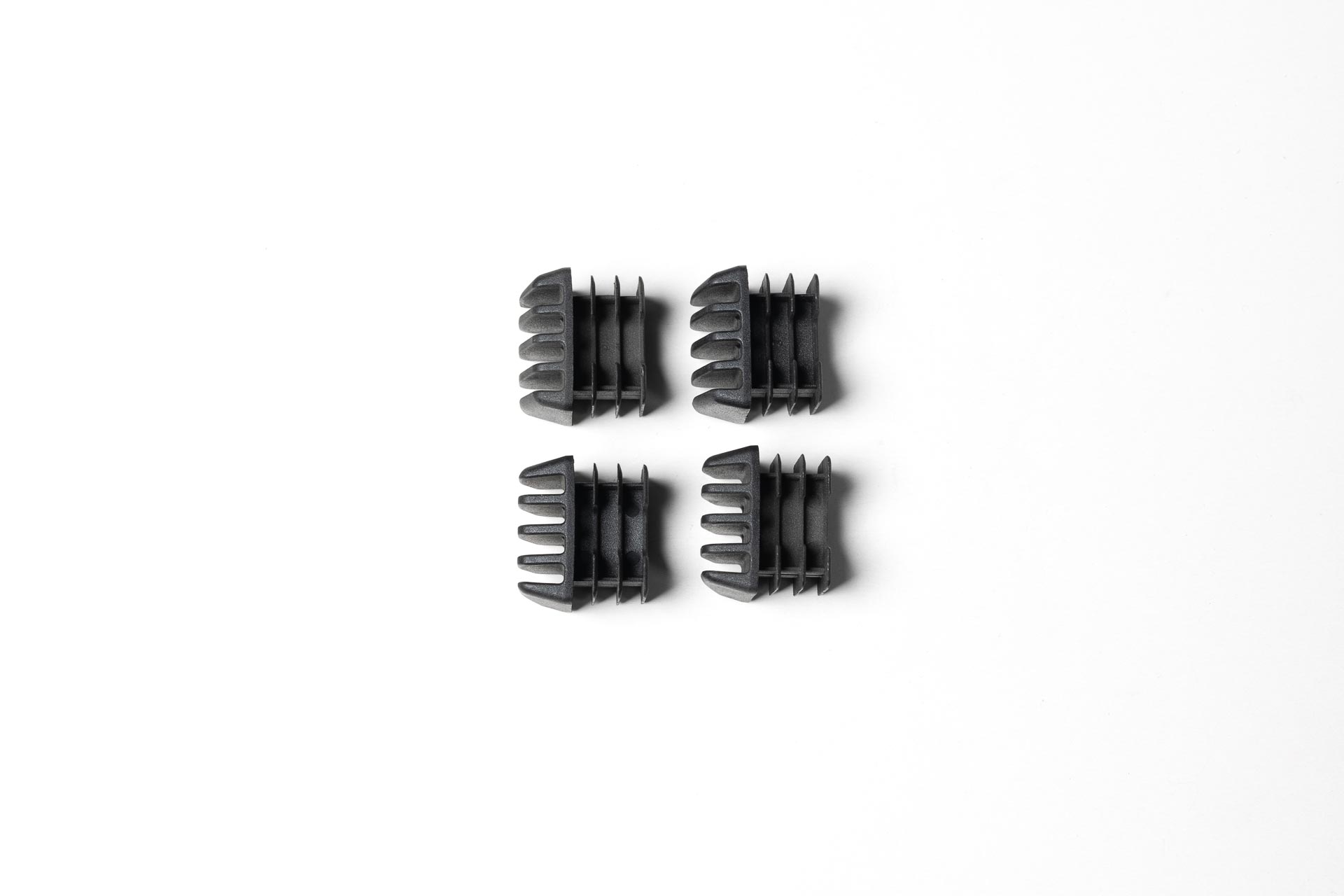 Juego de 4 tapones para los extremos de las guías de los portabicicletas TowCar B2, B3 y B4, diseñados para proteger y preservar las guías.