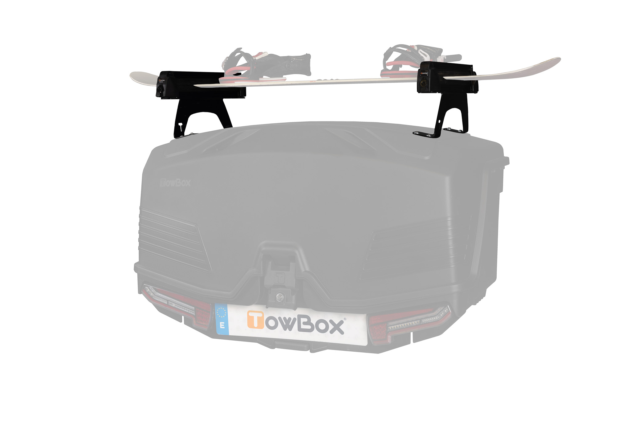 Portaesquís y snowboard para TowBox Alpha/V5 y TowBox Camper/Swing, con capacidad para 4 pares de esquís o 2 tablas de snowboard y sistema antirrobo integrado
