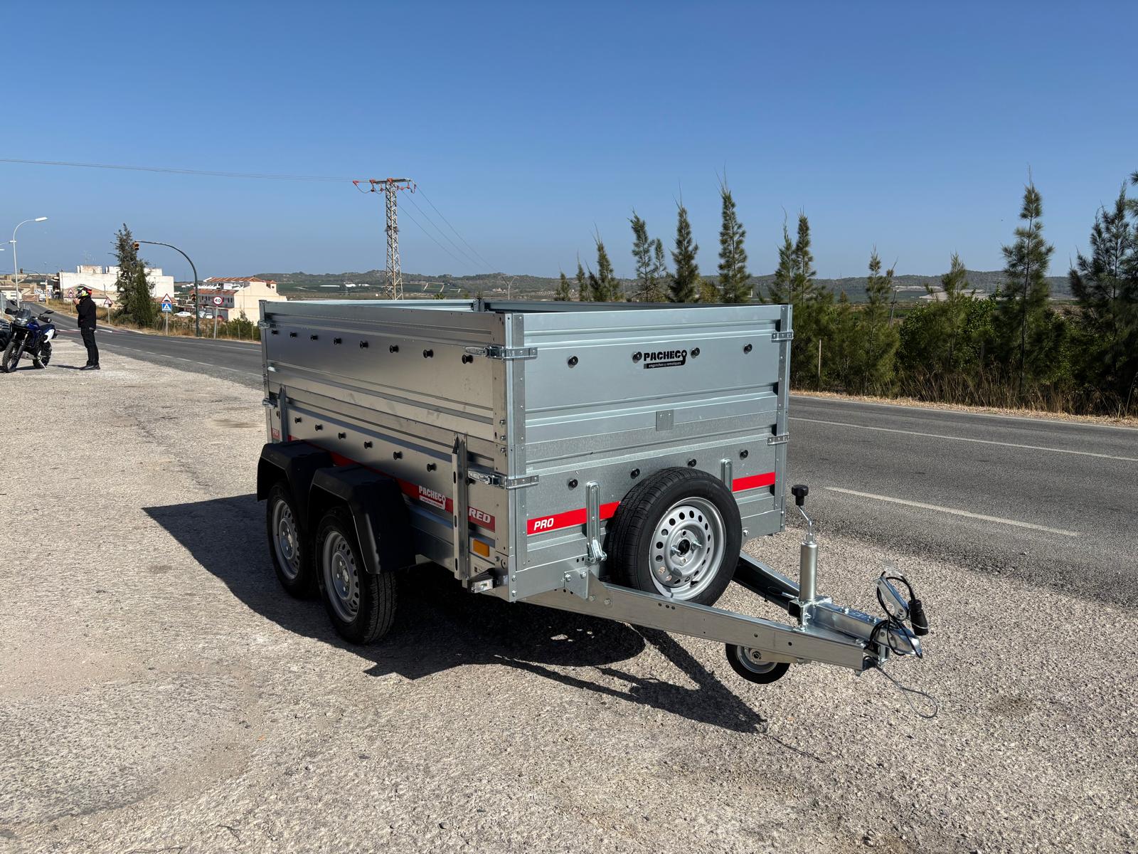 Remolque 2 ejes 2300 x 1250 x 800 PRO sobrelateral